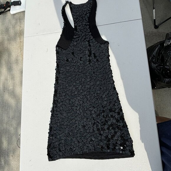 Mini Sequence Black Bodycon Dress - Picture 2 of 2
